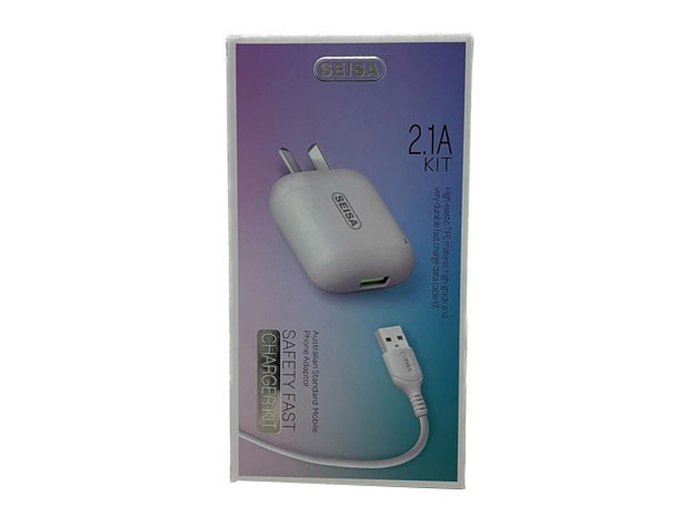 &+ CARGADOR CELULAR TIPO V8 2.1A 1 USB DESMONTABLE V10-V8